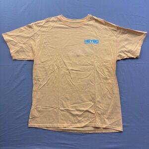 Heybo Seize Life Outdoors Mens XL Peach Orange American Flag Fish Graphic Tee